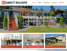 Tablet Screenshot of abbottbuilder.com